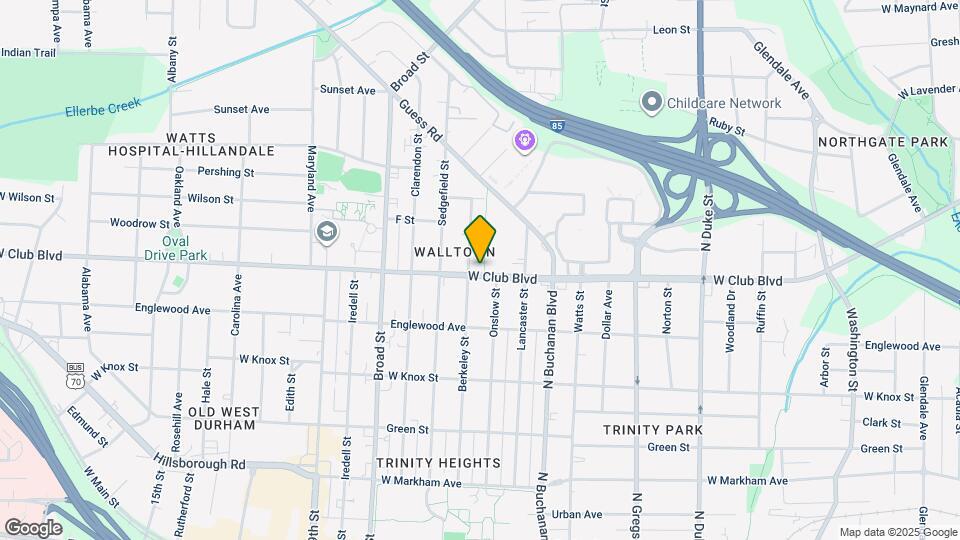 1406 W Club Blvd Map and Location Details