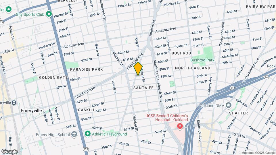 5810 Adeline St Map and Location Details