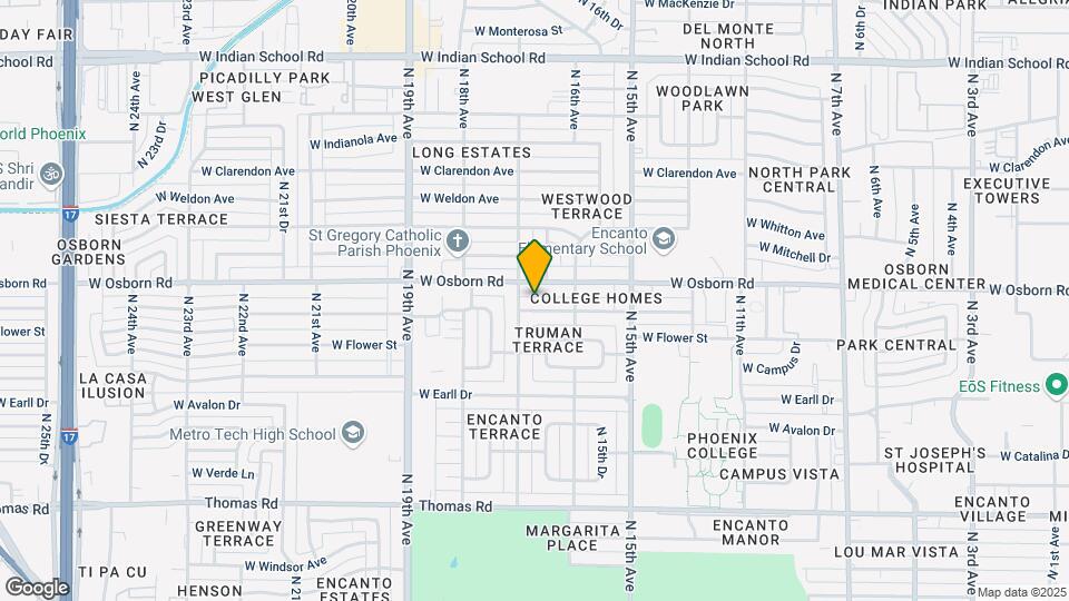 1636 W Mulberry Dr Map and Location Details
