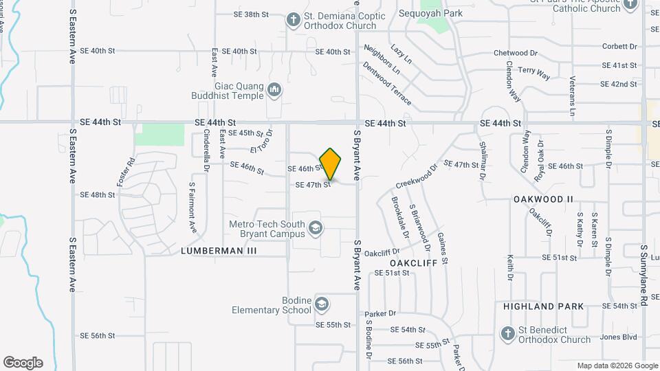 2908 SE 47th St Map and Location Details