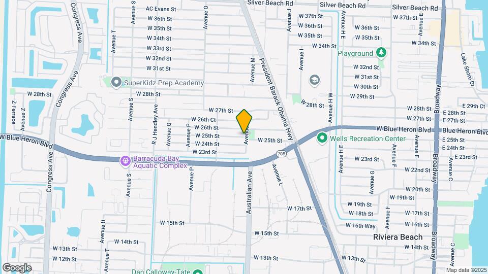 1100 W 25th St Map and Location Details