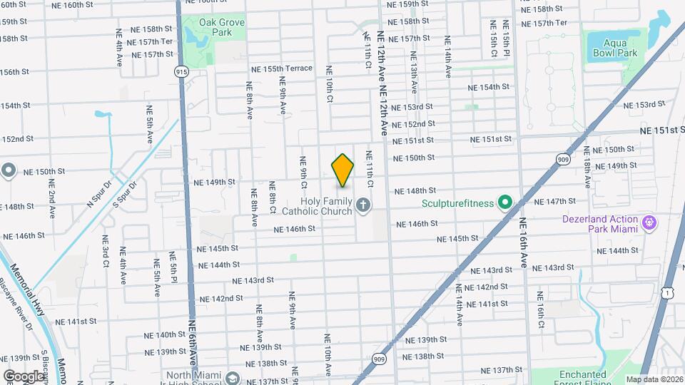 14805 NE 10th Ct Mapa y Detalles de la Ubicación