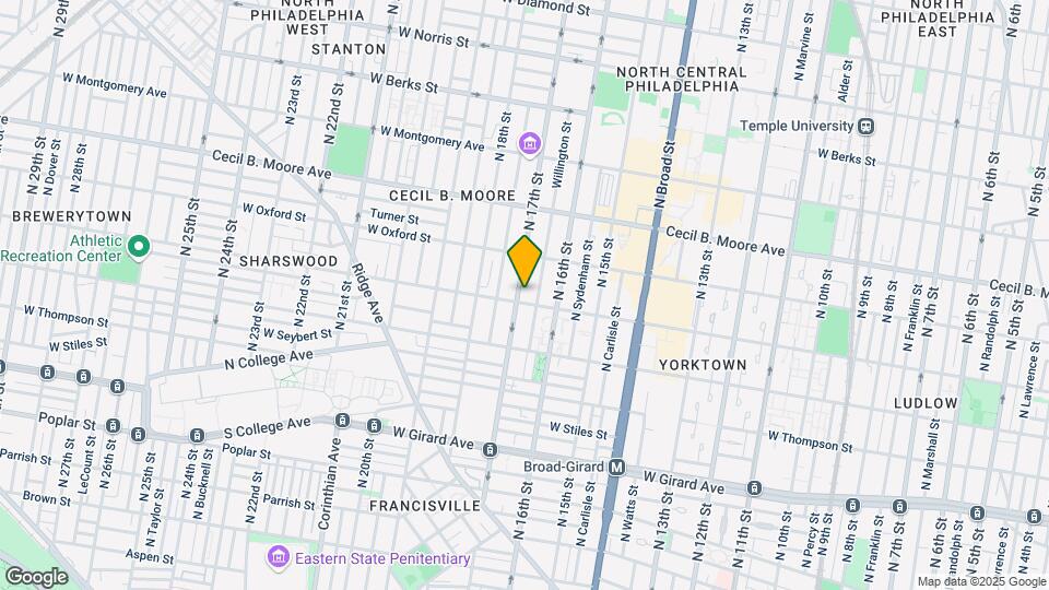 1507 N 17th St Map and Location Details