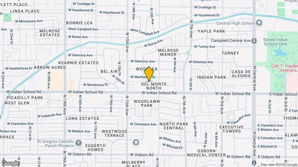 1128 W Monterosa St Map and Location Details