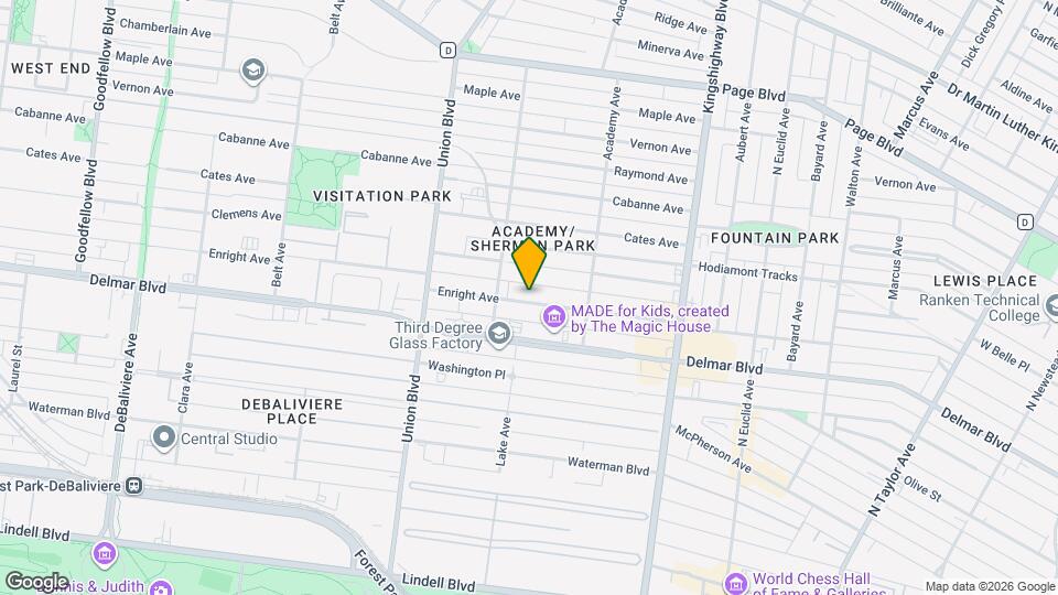 5163 Enright Ave Map and Location Details