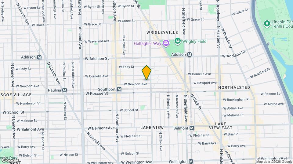 1214 W Newport Ave Map and Location Details