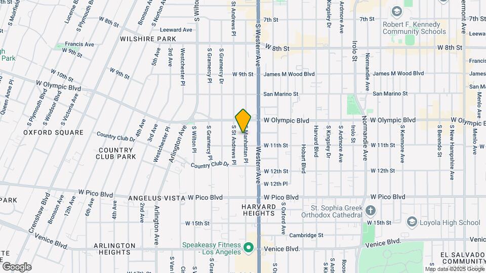1041 S Manhattan Pl Mapa y Detalles de la Ubicación
