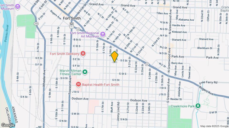 616 S 19th St Map and Location Details