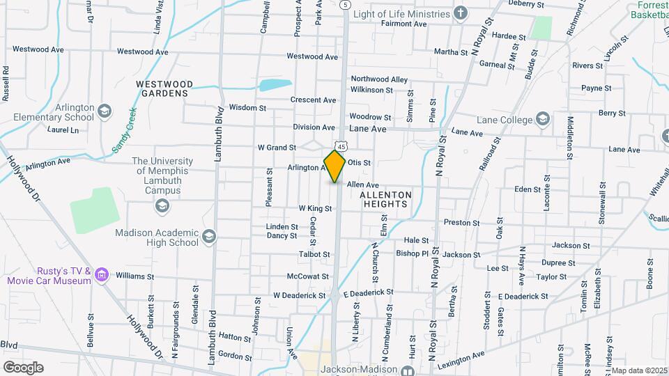 525 N Highland Ave Map and Location Details