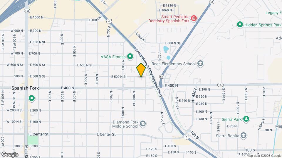 958 E 500 N Map and Location Details