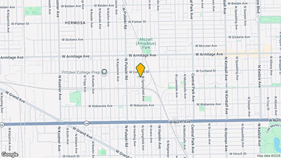 1832 N Springfield Ave Map and Location Details