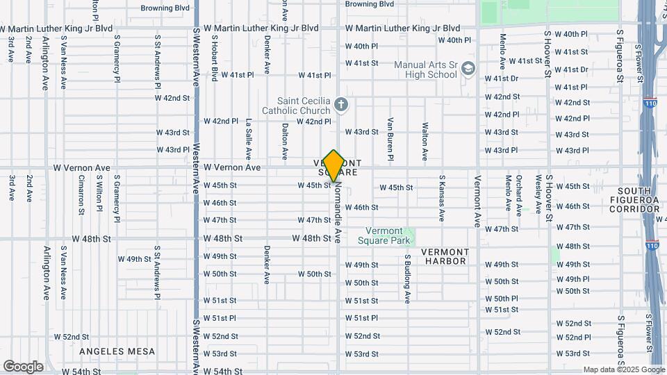 4501 S Normandie Ave Map and Location Details