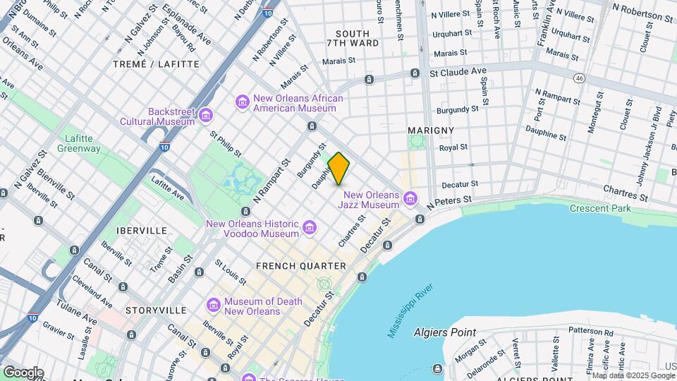 1134-1136 Bourbon St Mapa y Detalles de la Ubicación