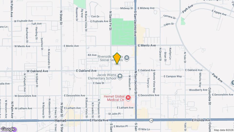 550 N Santa Fe St Map and Location Details