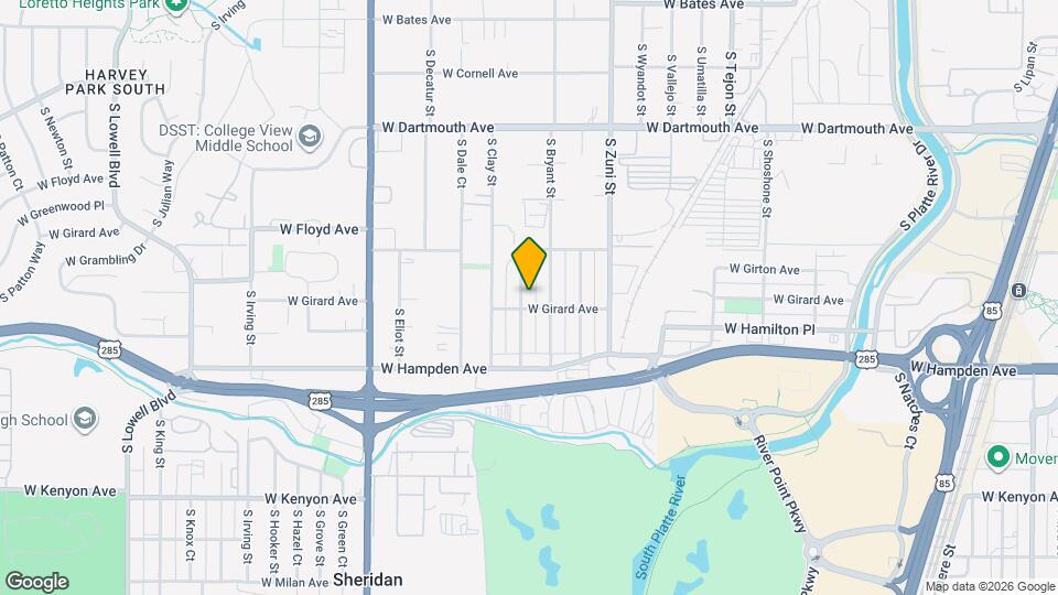 3380 S Canosa Ct Map and Location Details