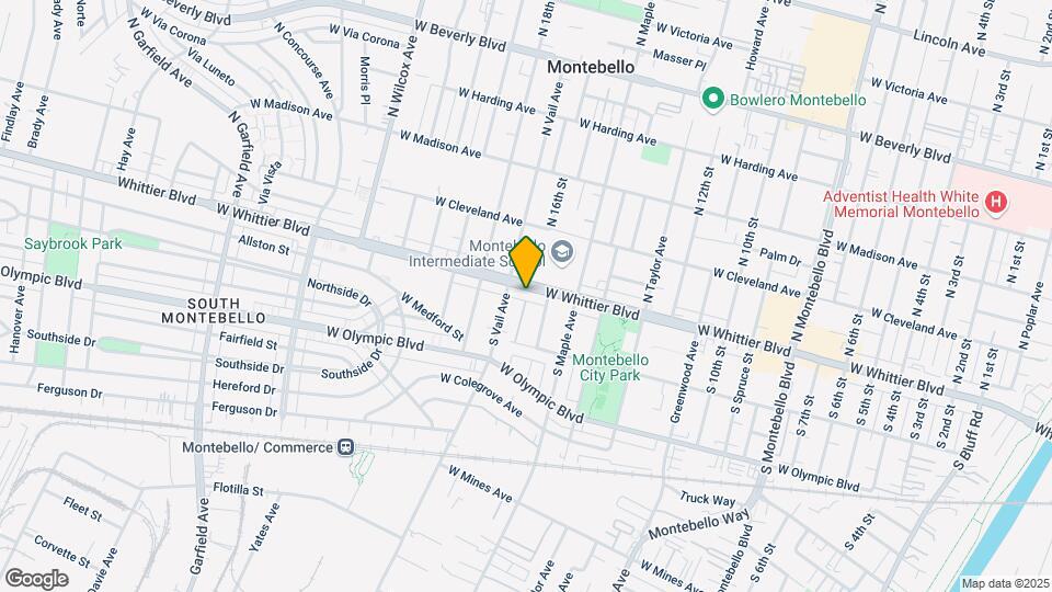 1617 W Whittier Blvd Map and Location Details