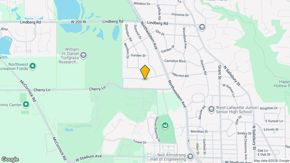 1025 Hillcrest Rd Map and Location Details