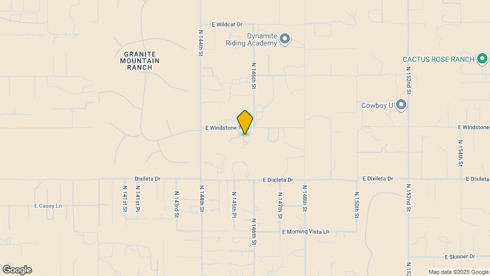 14537 E Windstone Trail Map and Location Details