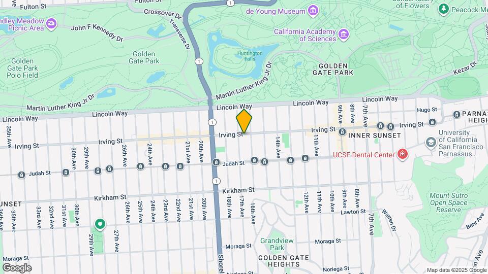 1535 Irving St Map and Location Details