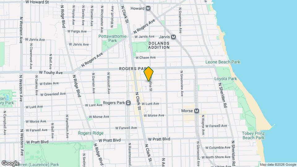 1707 W Estes Ave Map and Location Details