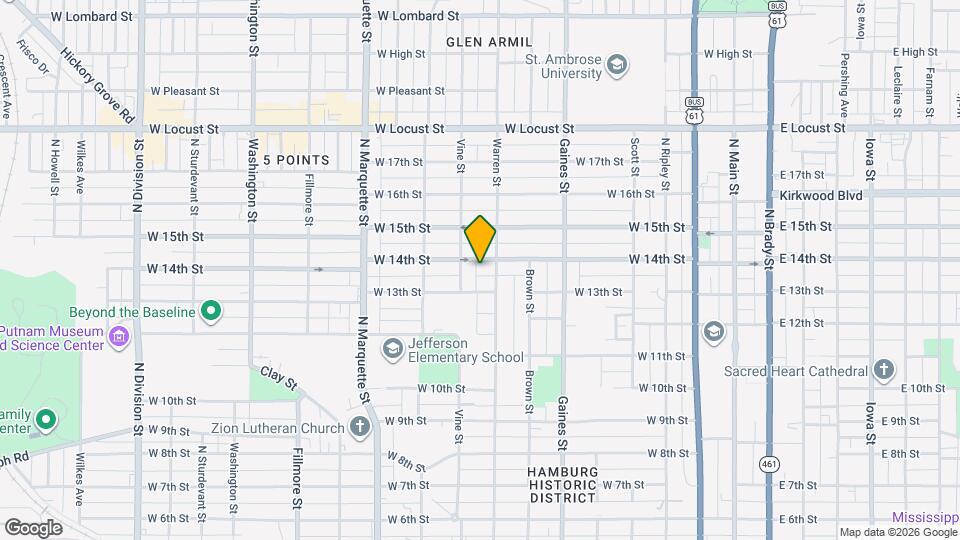 915 W 14th St Map and Location Details