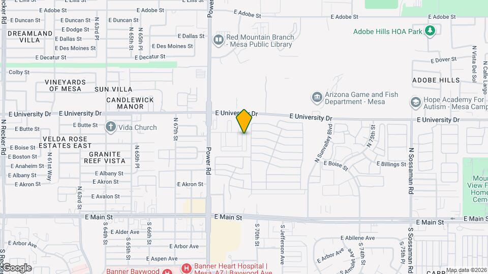 263 N 69th Pl Mapa y Detalles de la Ubicación