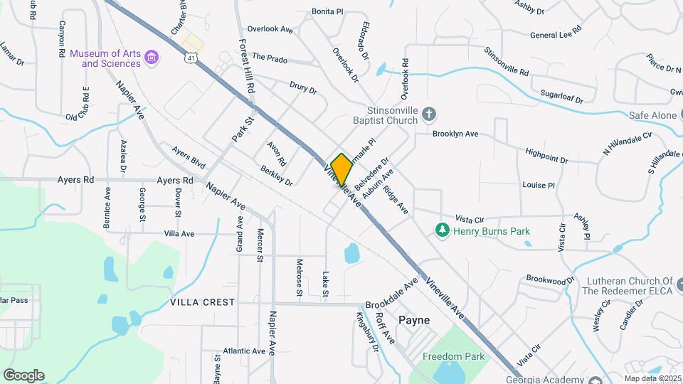 3576 Vineville Ave Map and Location Details