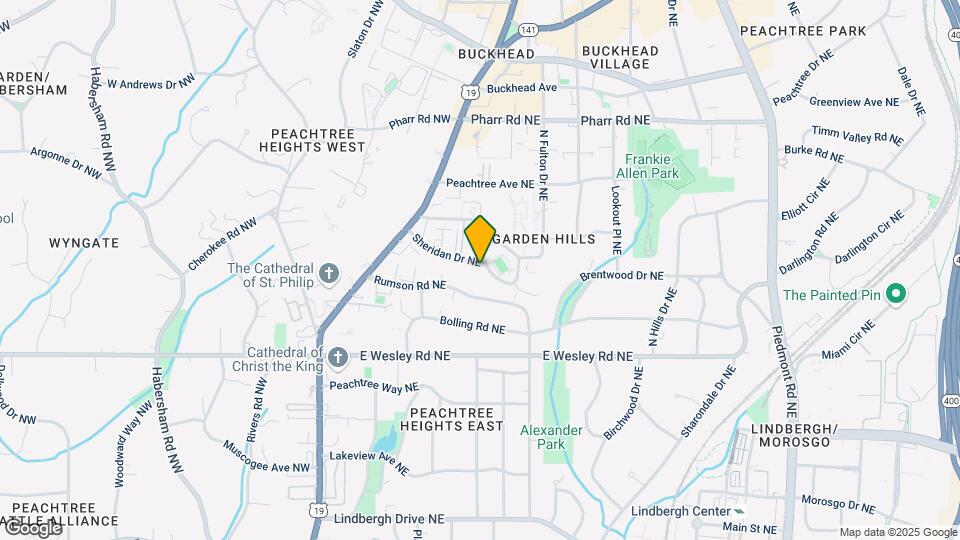 Historic Garden Hills Mapa y Detalles de la Ubicación