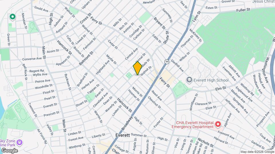 94 Walnut St, Unit 1 Mapa y Detalles de la Ubicación