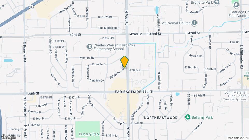 3921 Malibu Dr Map and Location Details