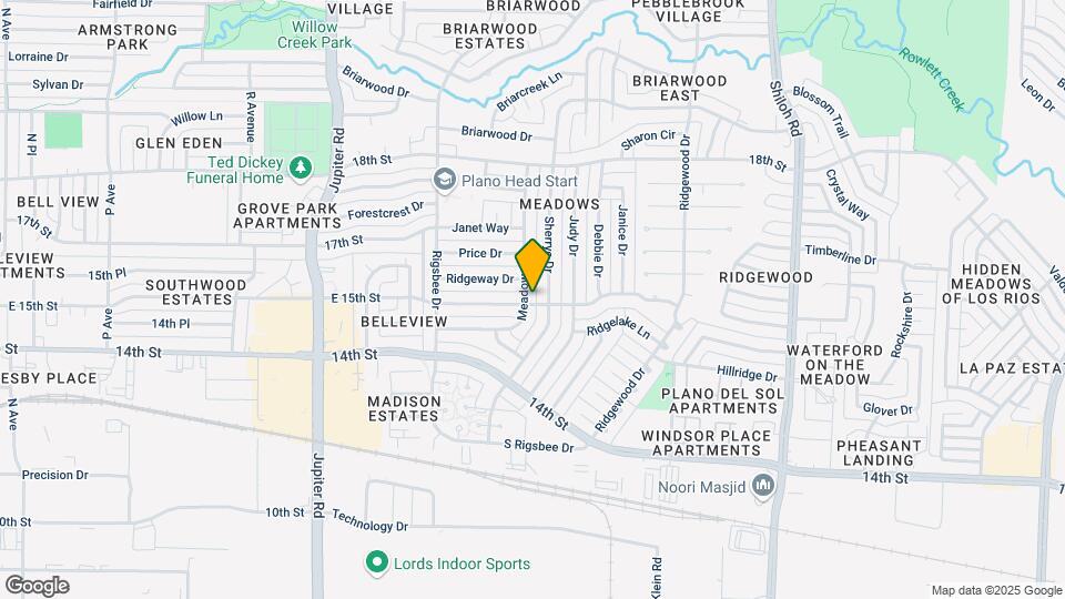 1500 Meadows Dr Map and Location Details