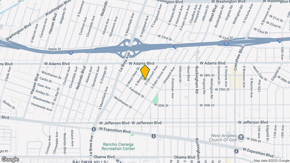 2701 S Harcourt Ave Map and Location Details