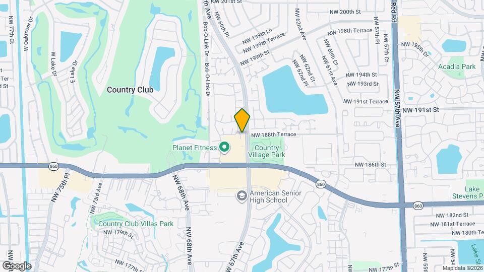 6708 NW 188th Terrace Map and Location Details