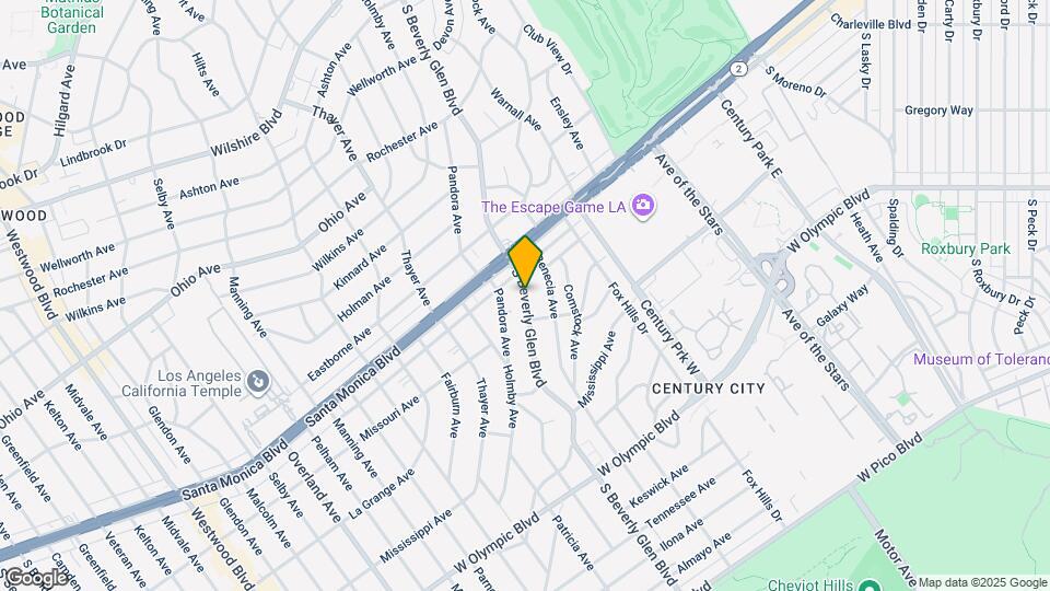 1833 Beverly Glen S Blvd Map and Location Details