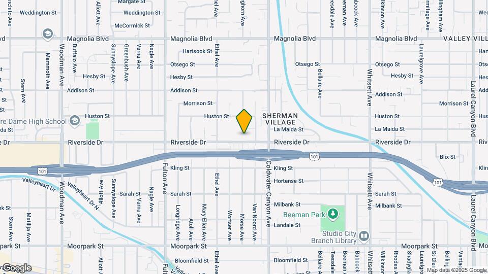 12955 Riverside Dr, Unit 305 Map and Location Details