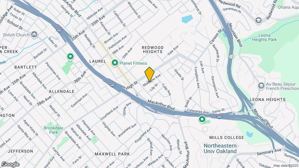 3682 Madrone Ave Map and Location Details