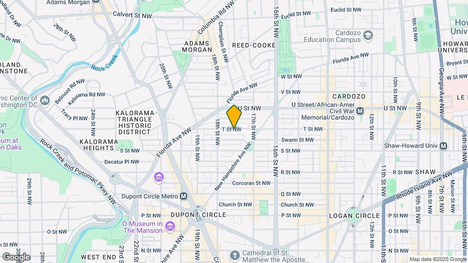 1740 T St NW Mapa y Detalles de la Ubicación