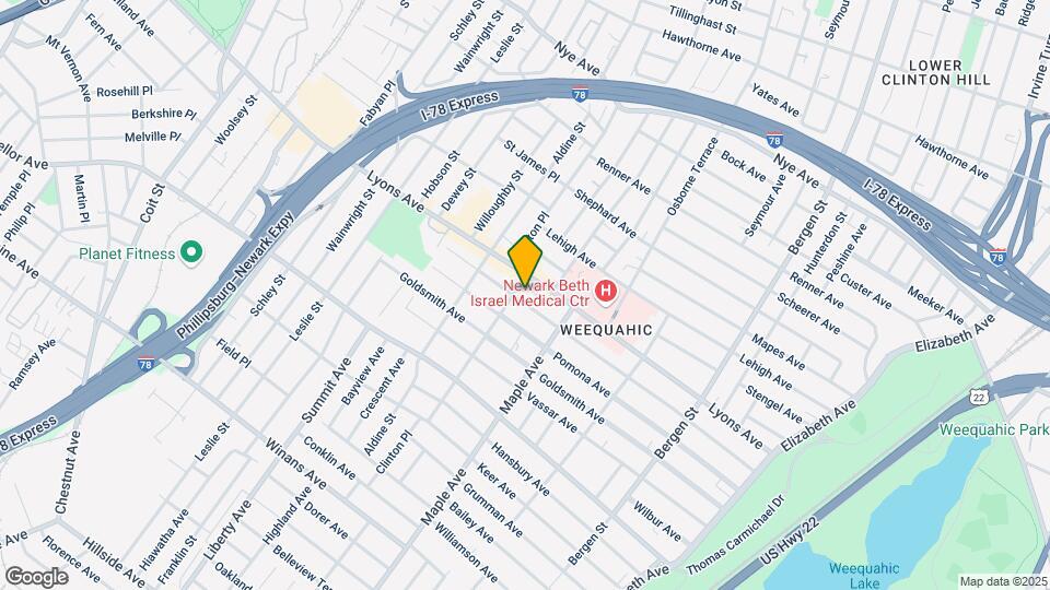 233 Weequahic Ave Map and Location Details