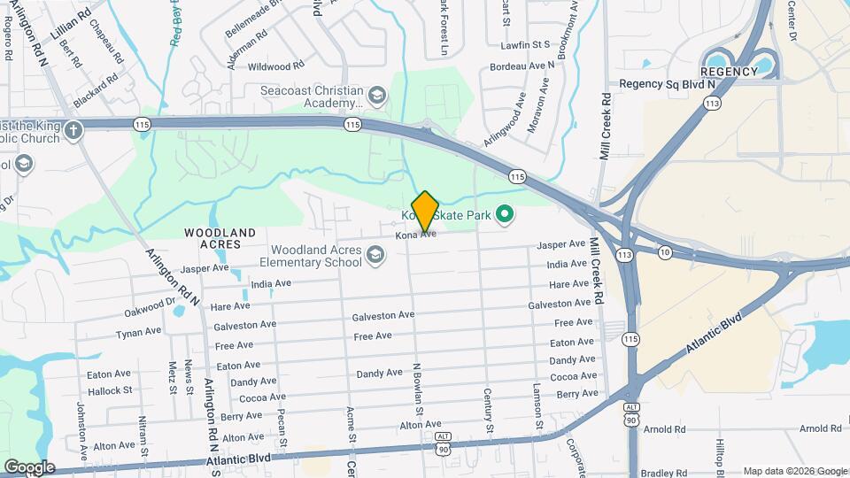 8436 Kona Ave Map and Location Details