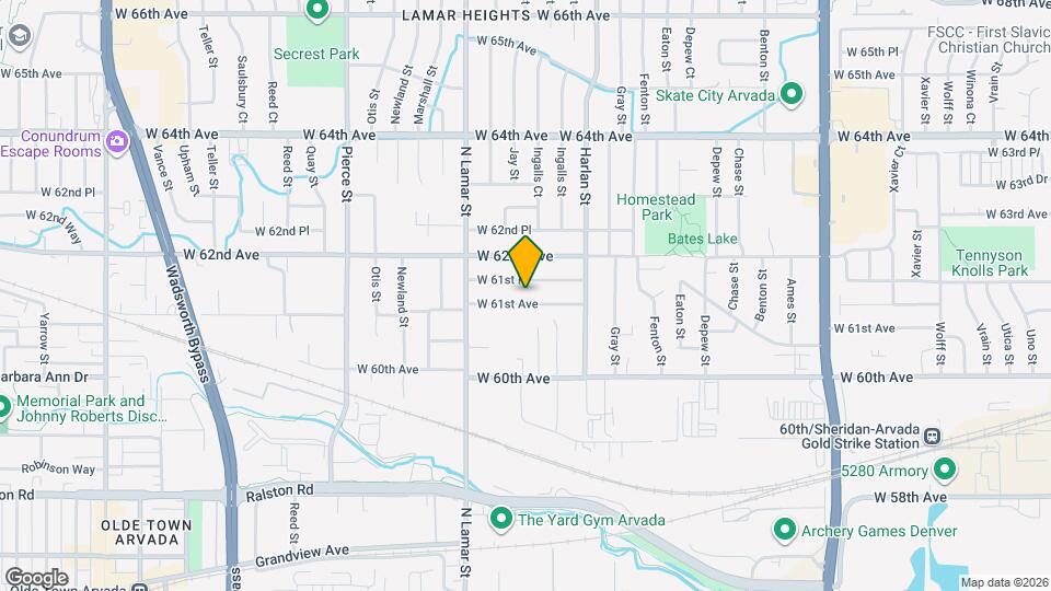 6185 W 61st Ave Map and Location Details