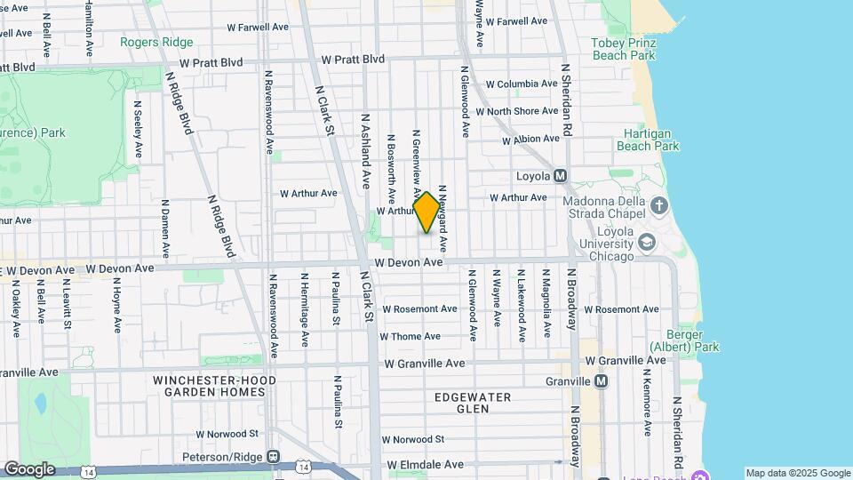 6427 N Greenview Ave-Unit -2 Map and Location Details