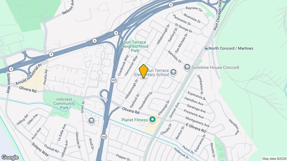 3526 Sanford St Map and Location Details