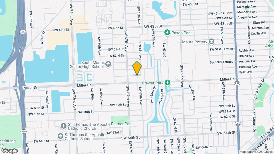 6525 Southwest 55th Terrace Map and Location Details