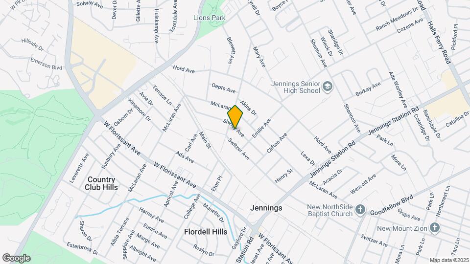 2420 Shirley Ave Map and Location Details