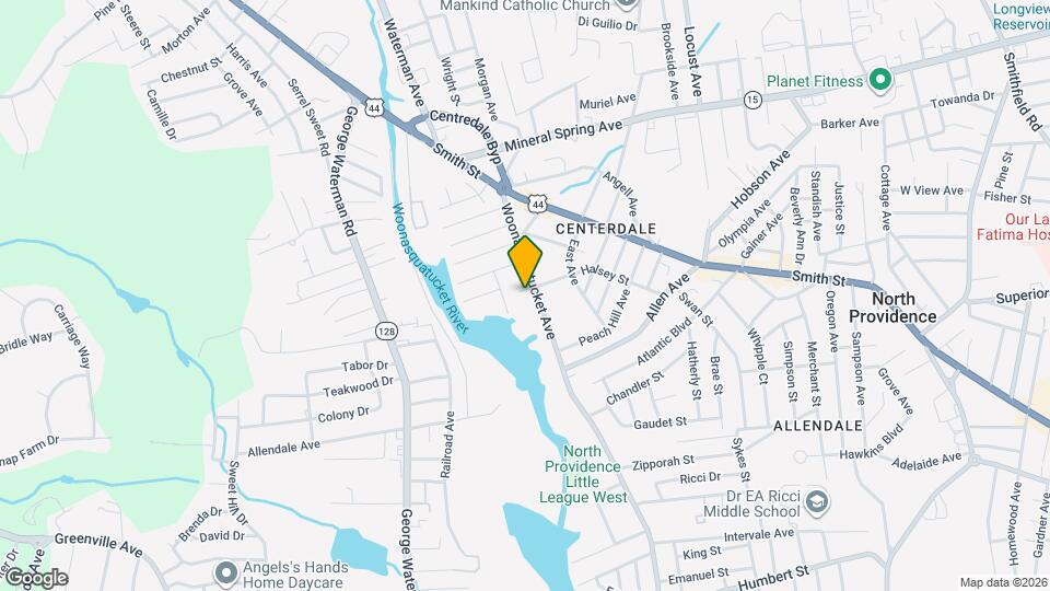 586 Woonasquatucket Ave Map and Location Details