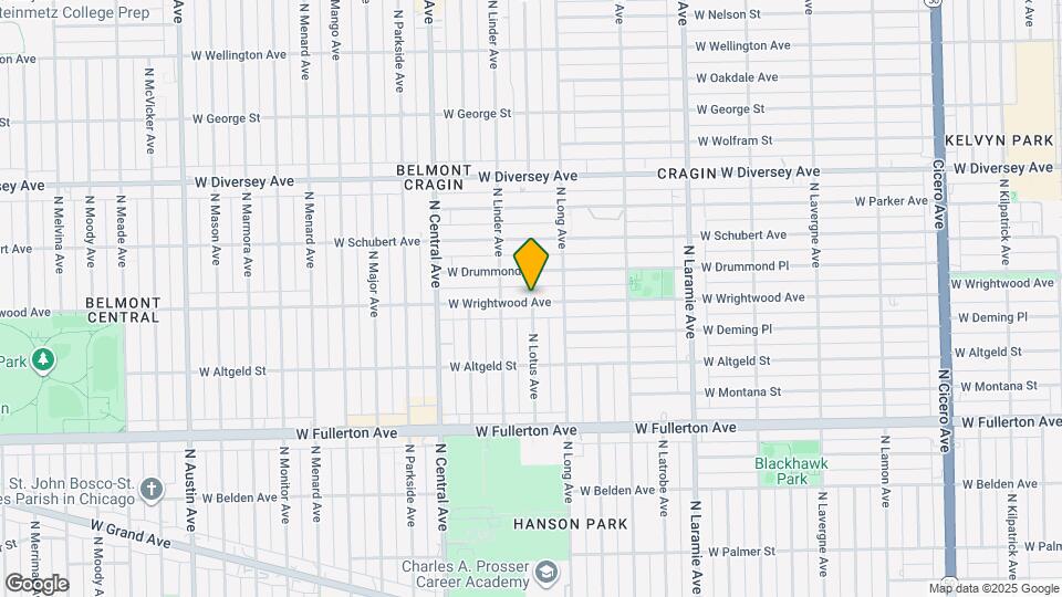 5434 W Wrightwood Ave Mapa y Detalles de la Ubicación