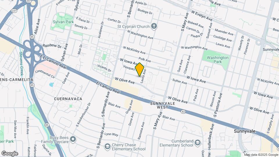 1106 Viscaino Ave Map and Location Details