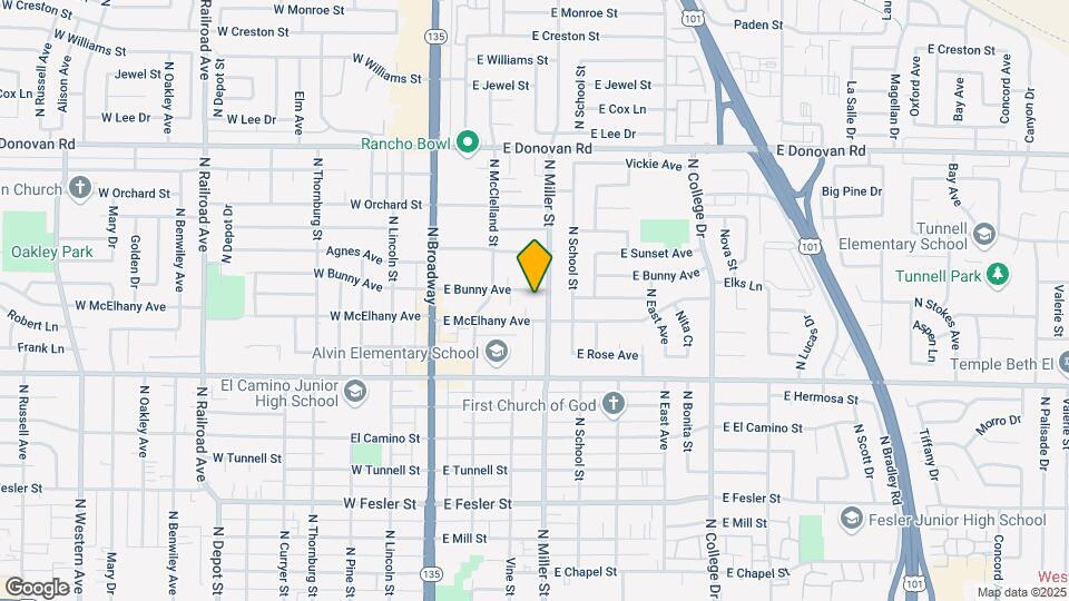 316 E Bunny Ave Map and Location Details