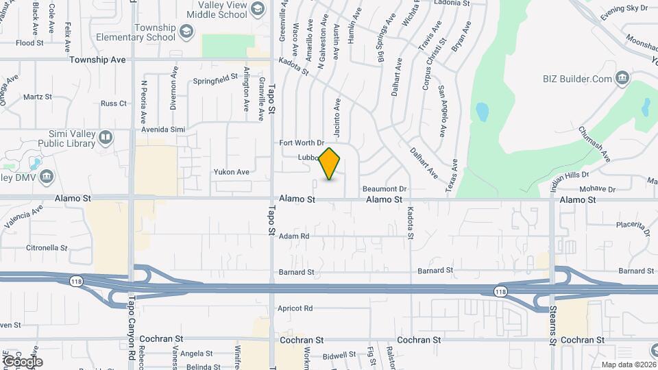 4581 Alamo St Map and Location Details