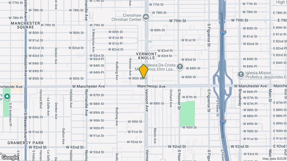 1/2 S Vermont Ave Map and Location Details